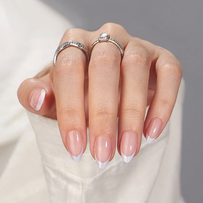 Chrome French nails