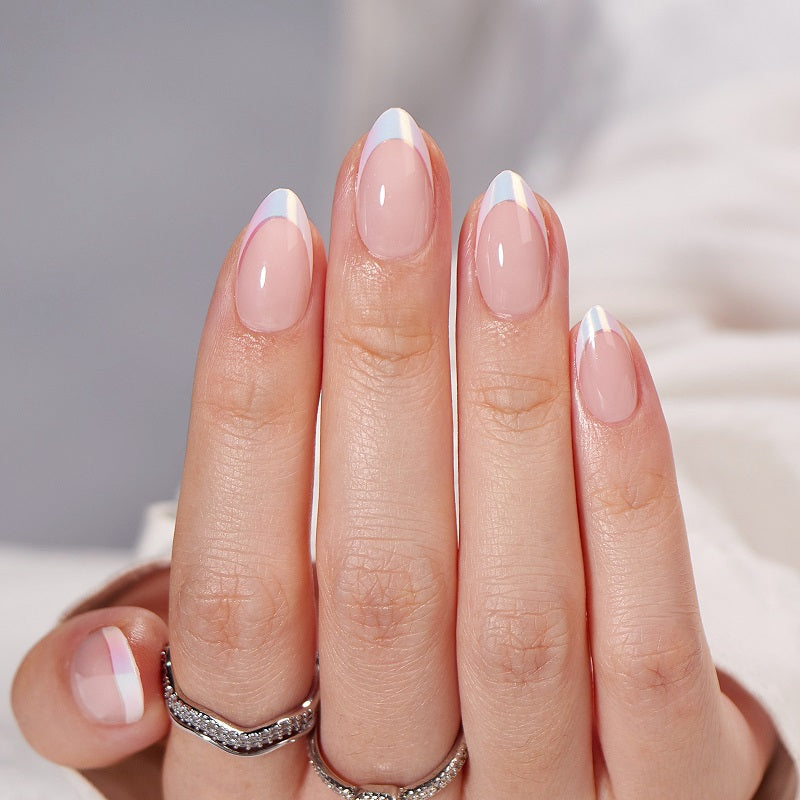 Chrome French nails