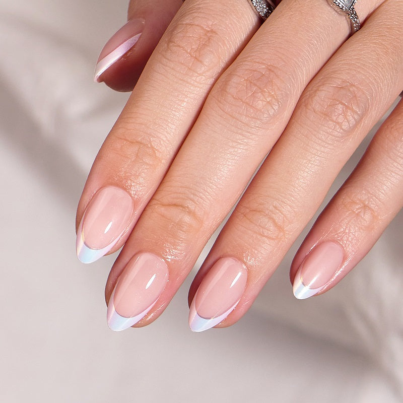 Chrome French nails