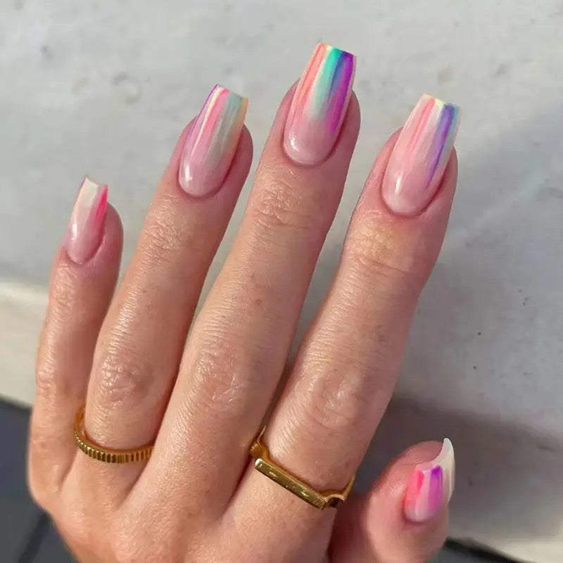 Rainbow Crush Nails