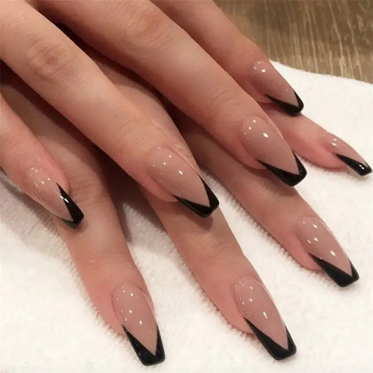 French Black nails