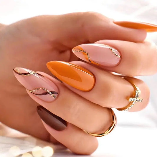 Orange Nails