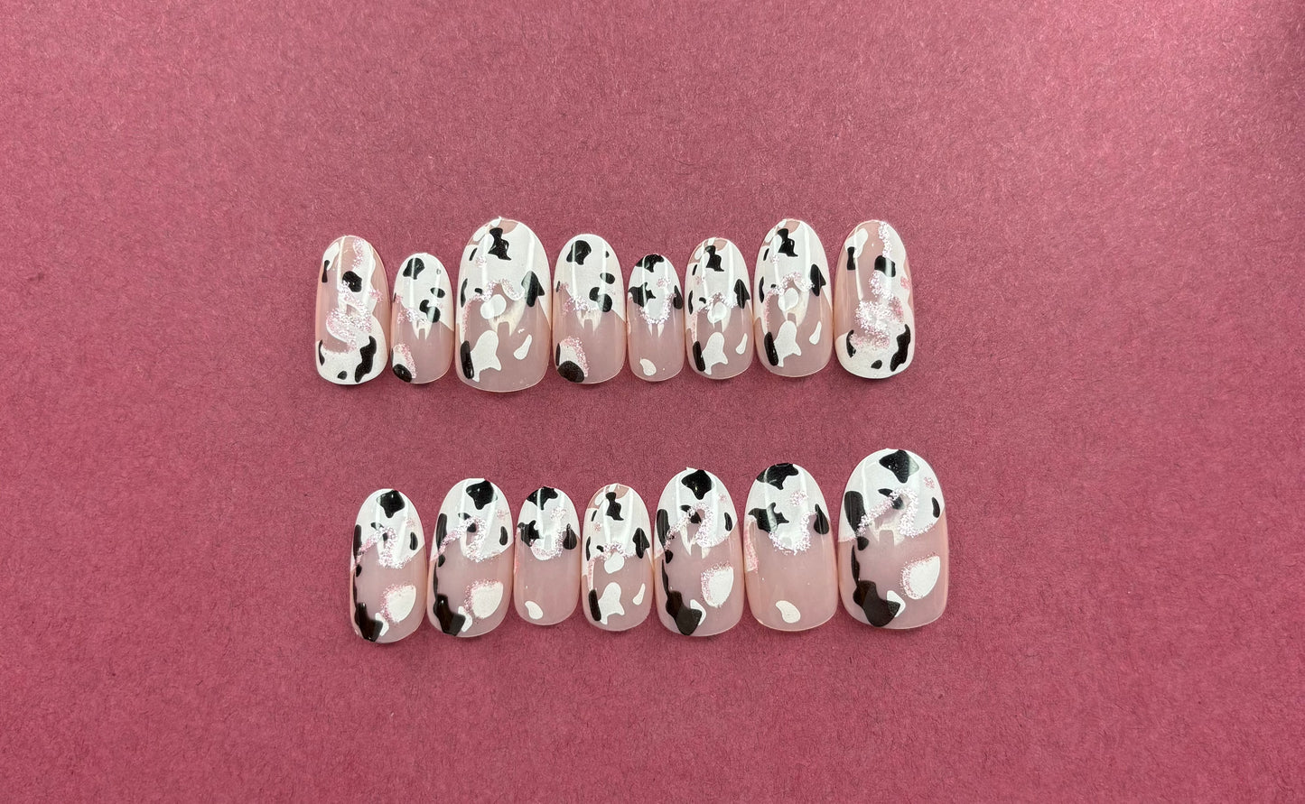 Cow print nails