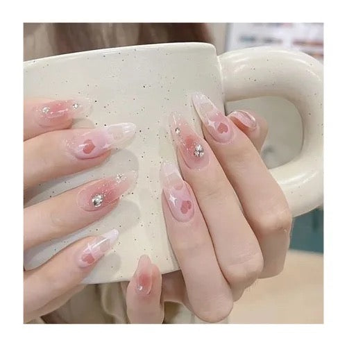 Heart Ombre Nails