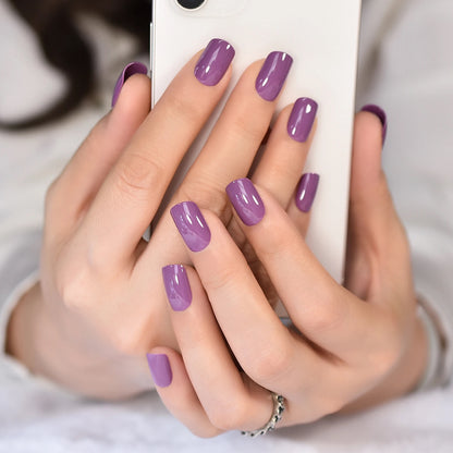 Solid purple nails