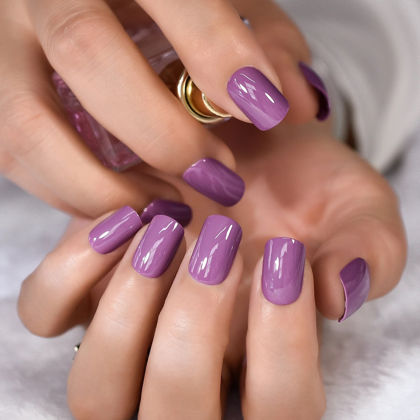 Solid purple nails