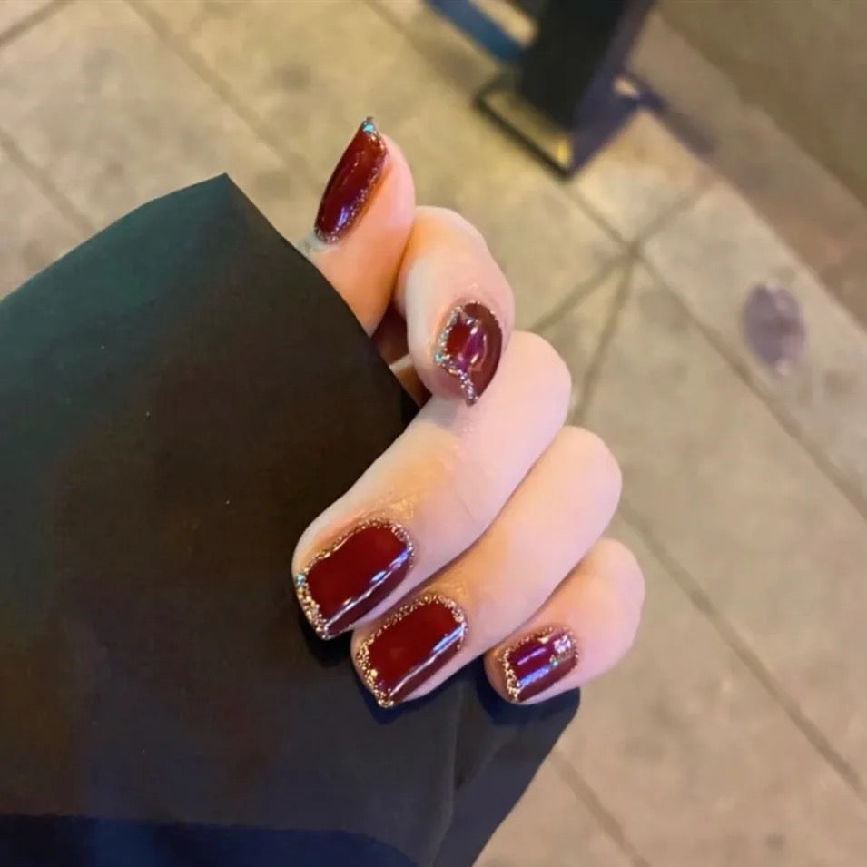 Red Glitter Nails