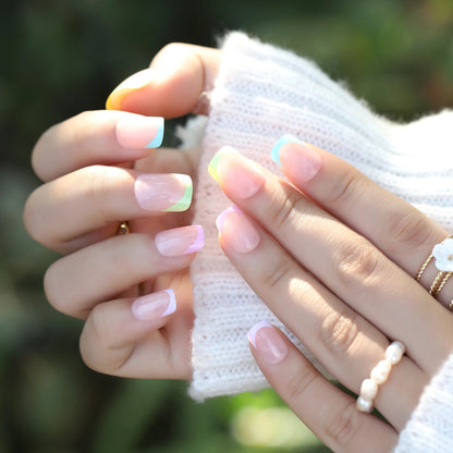 Colorful French Nails