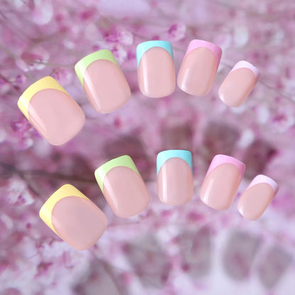 Colorful French Nails