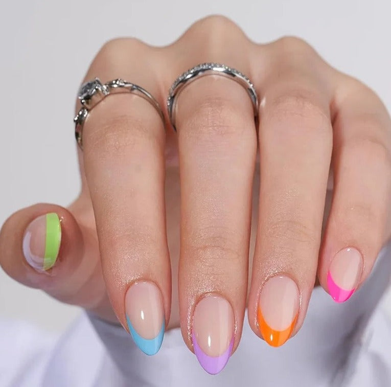 Multi Coloured Nail Tips