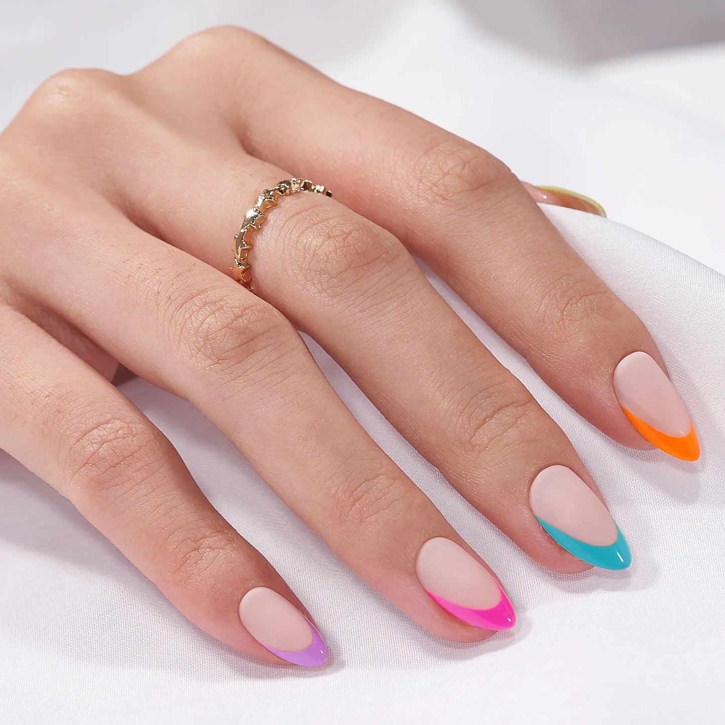 Multi Coloured Nail Tips