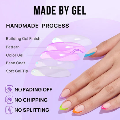 Multi Coloured Nail Tips