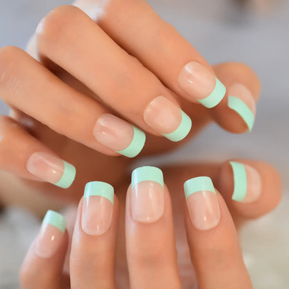 Mint French Nails