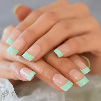 Mint French Nails