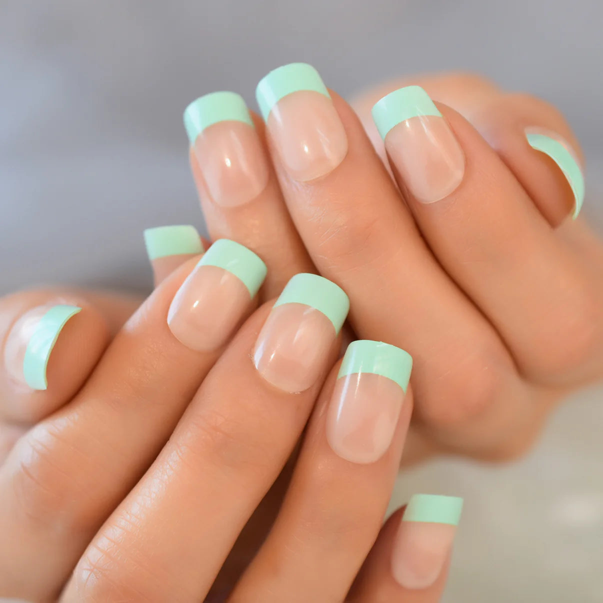 Mint French Nails